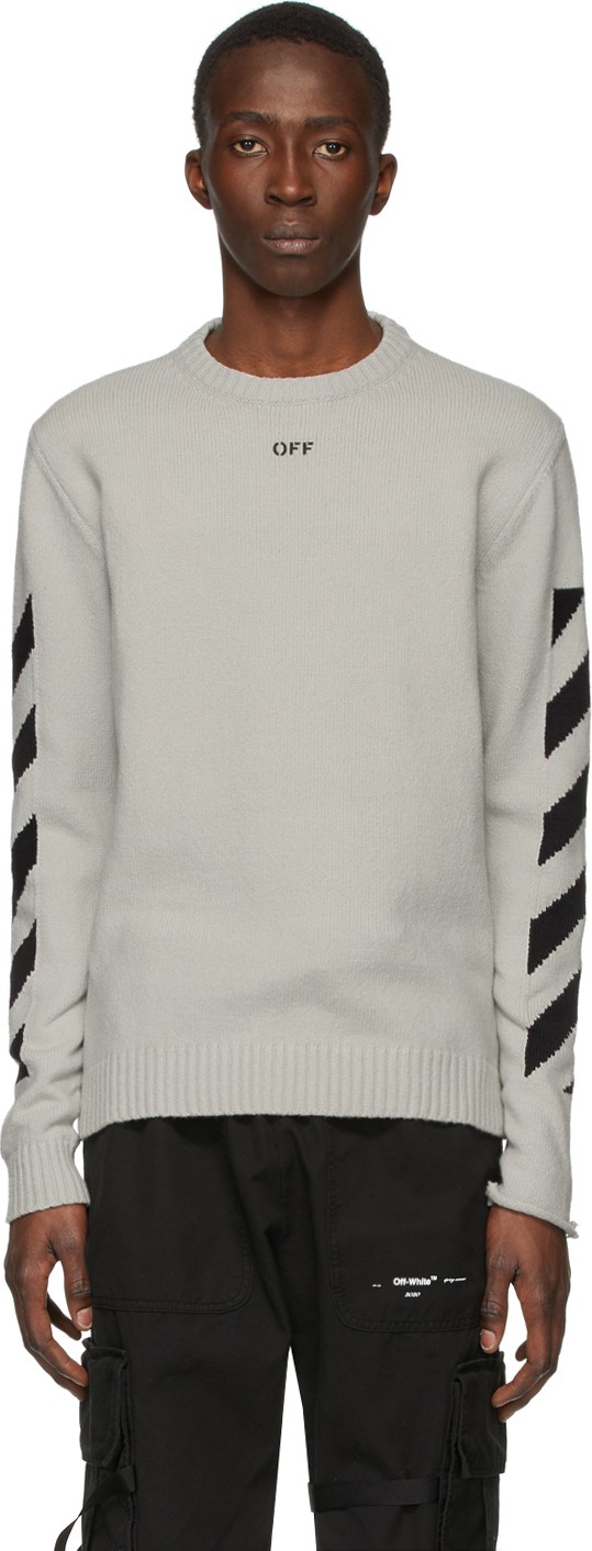 Off White Grey Diag Sweater