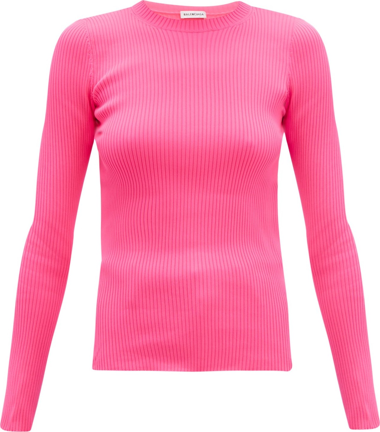 Balenciaga Crew-neck rib-knitted sweater