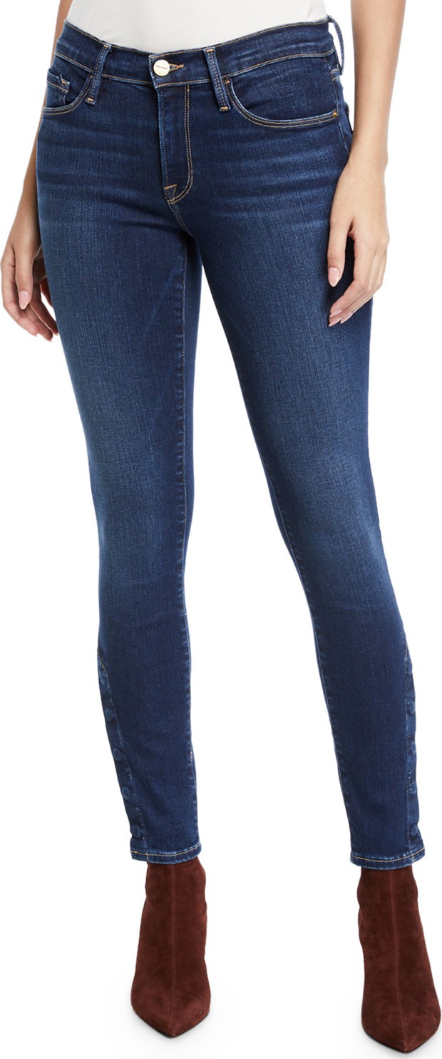 FRAME DENIM Le Skinny De Jeanne Snap-Hem Jeans