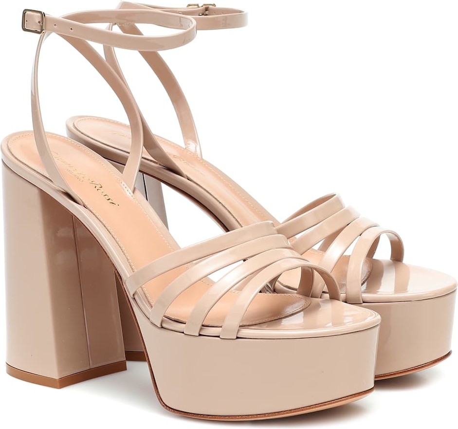 Gianvito Rossi Patent-leather platform sandals
