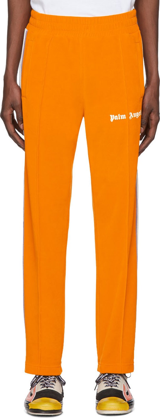 Palm Angels Orange Chenille Track Pants