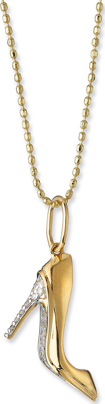 Sydney Evan 14k Gold Diamond Stiletto Necklace