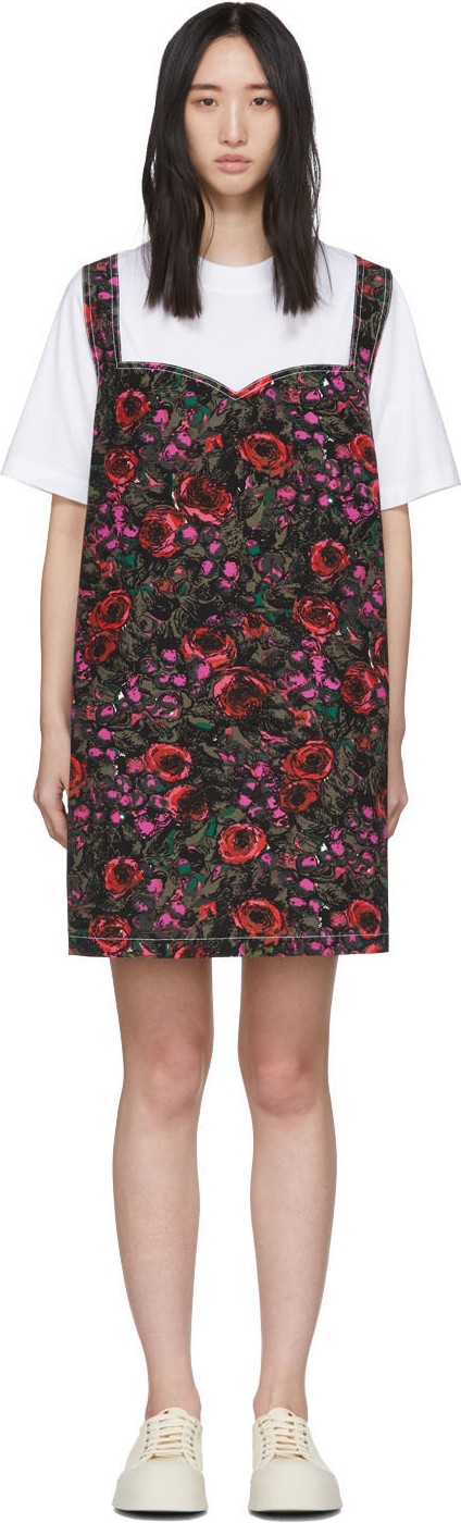 Marni White & Multicolor Amarcord T-Shirt Dress