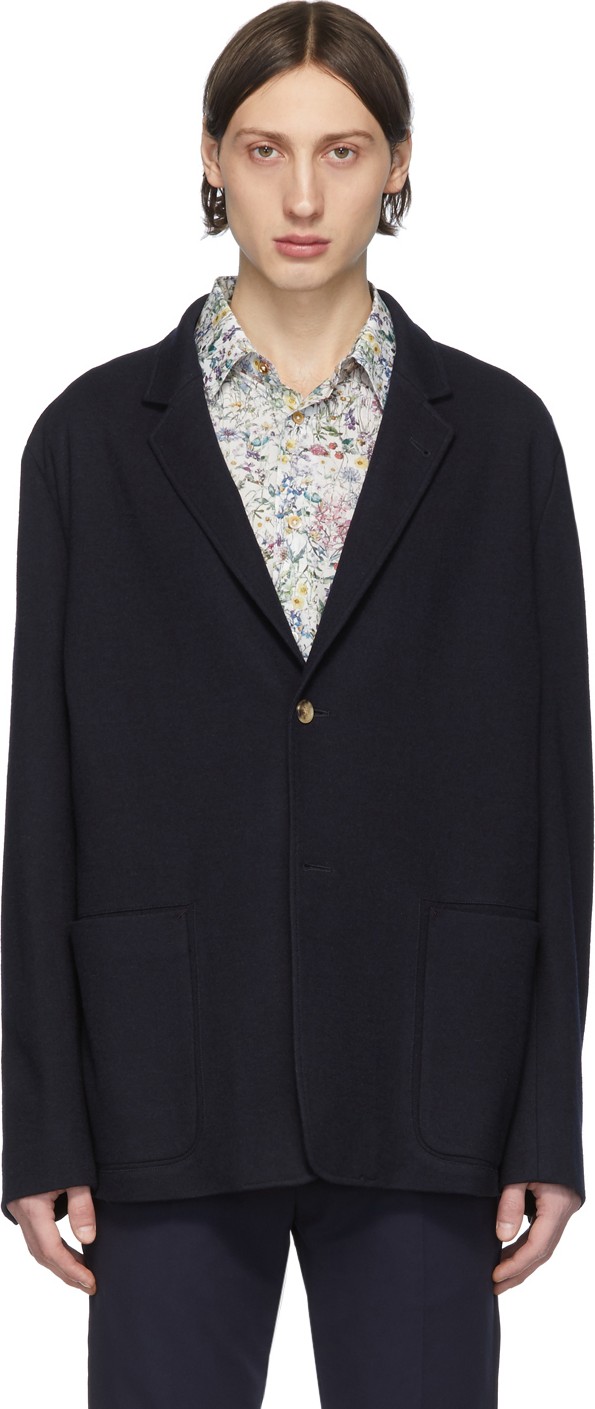 Paul Smith Navy Gents Two-Button Blazer