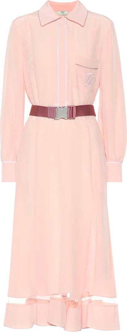 Fendi Crêpe de chine midi dress