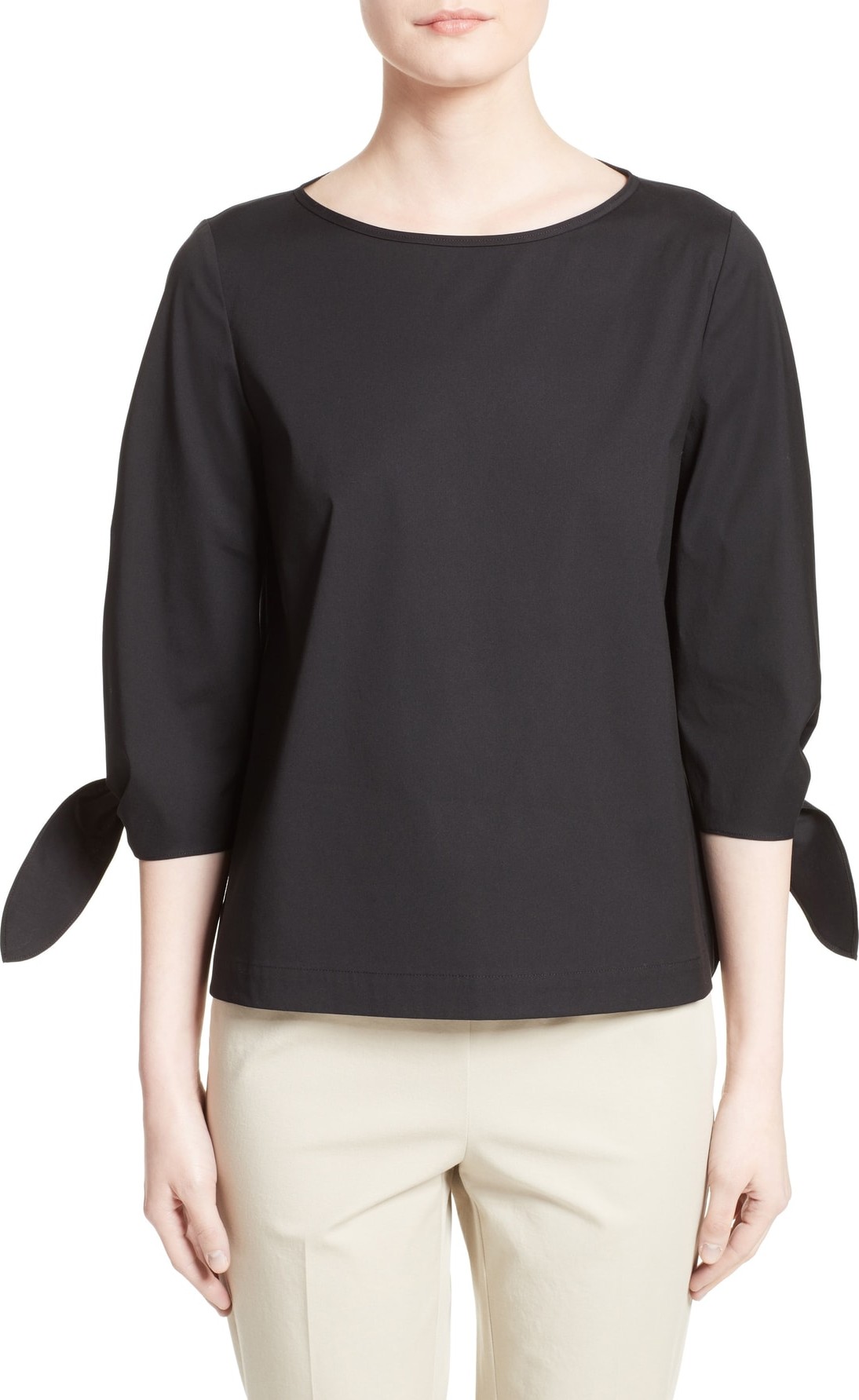 Lafayette 148 New York Elaina Stretch Cotton Blouse