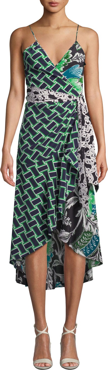 DIANE von FURSTENBERG Katsia Printed Sleeveless Wrap Dress
