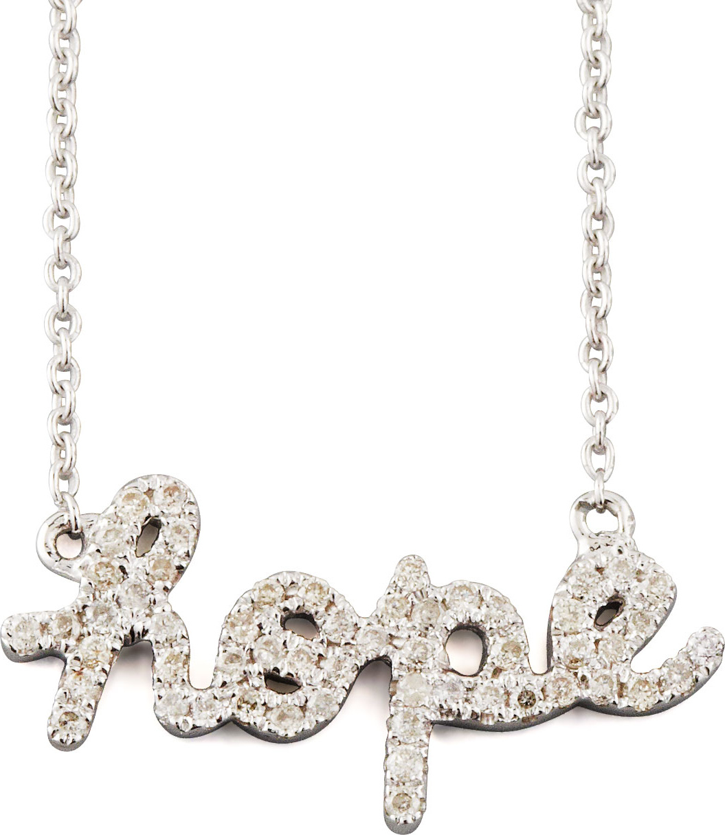 Sydney Evan Diamond Hope Necklace, White Gold