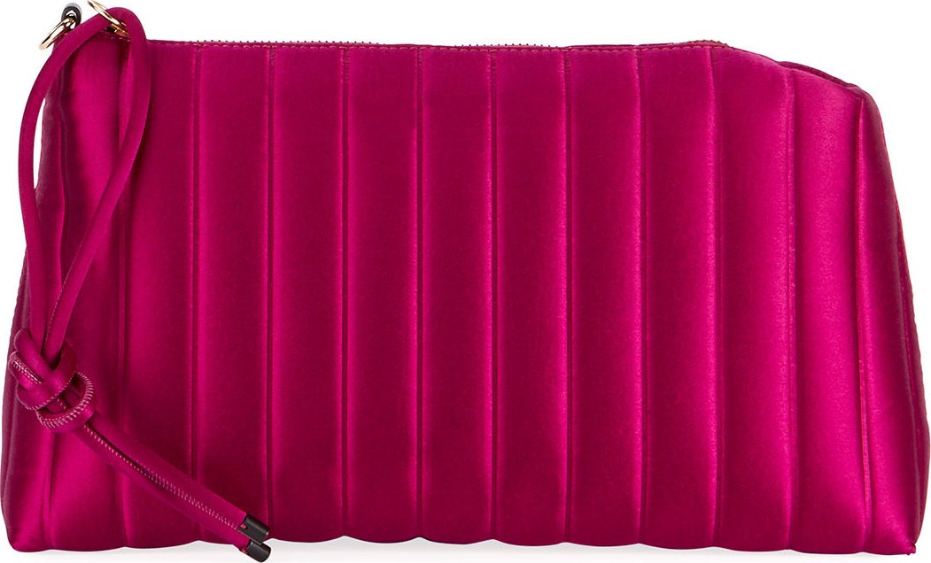 Dries Van Noten Quilted Satin Clutch Bag
