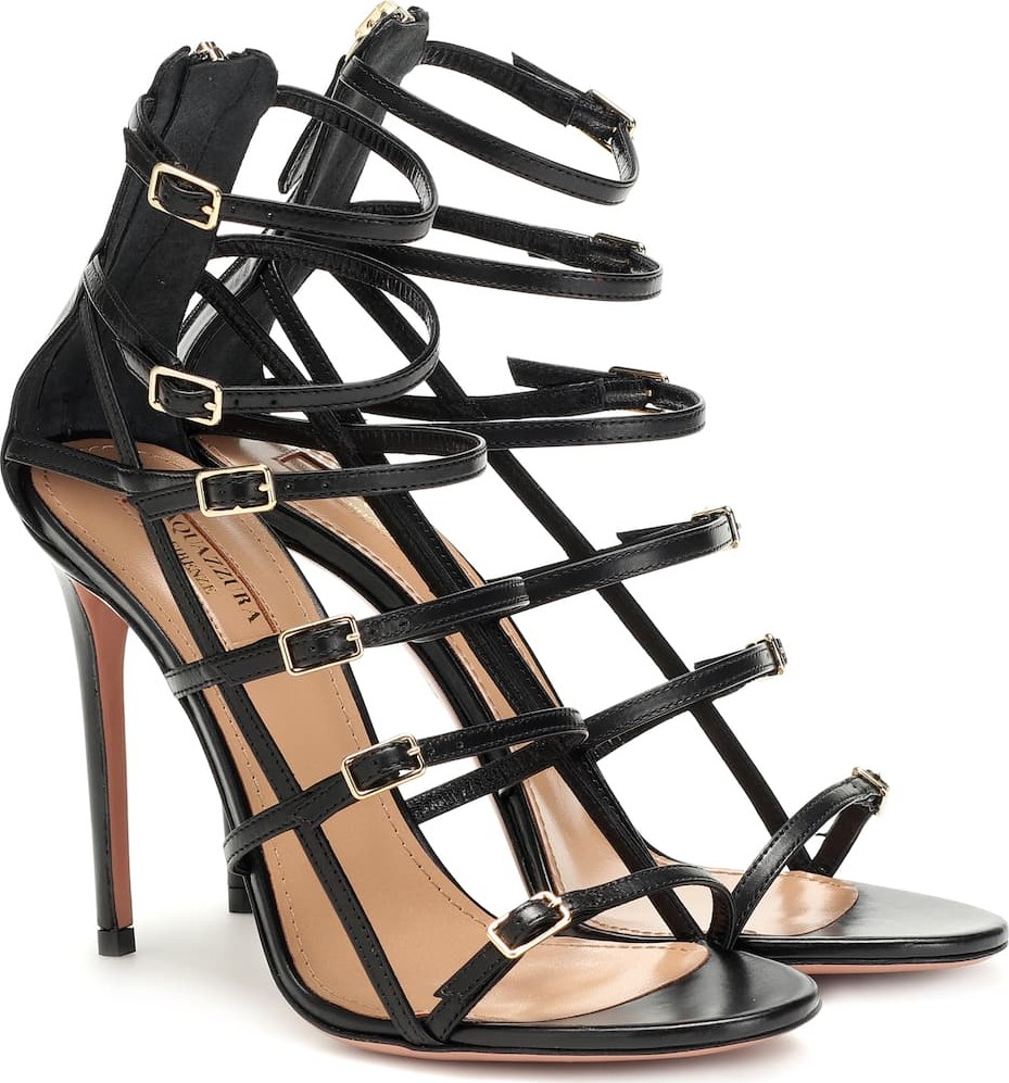 Aquazzura Super Model 105 leather sandals