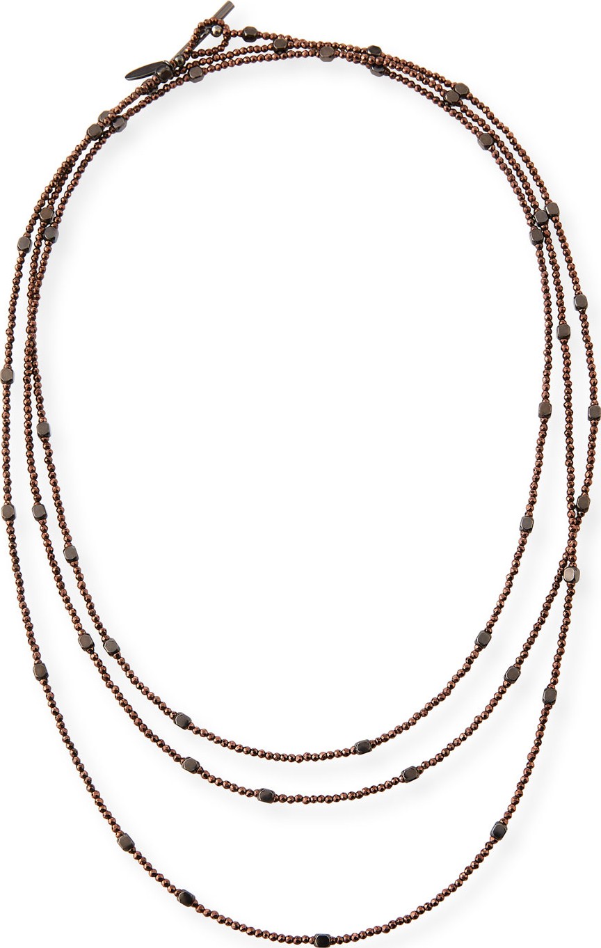 Brunello Cucinelli Single Strand Hematite Necklace