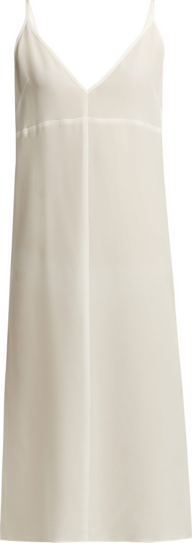 Raey Fitted deep V-neck silk slip dress