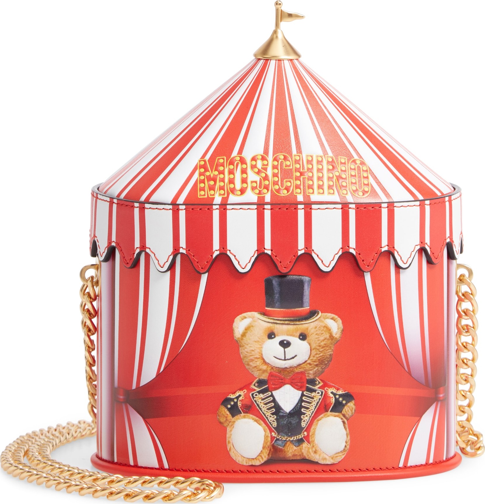 Moschino Circus Tent Leather Shoulder Bag