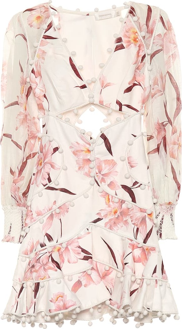 Zimmermann Corsage Bauble linen minidress