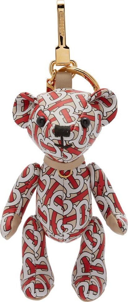 Burberry London England Thomas BB monogram-print leather key ring