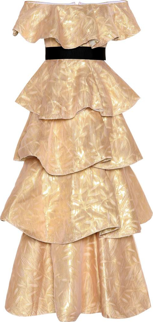 Huishan Zhang Brocade silk dress