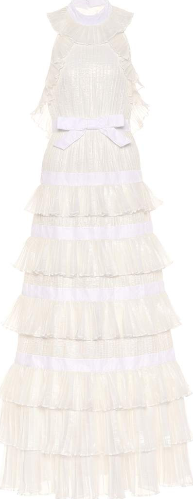 Huishan Zhang Silk-blend ruffle dress