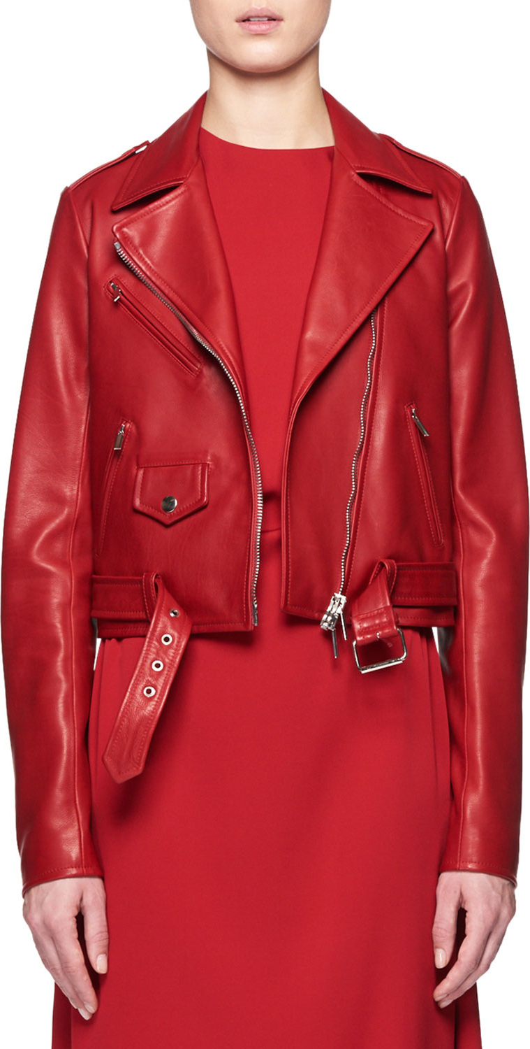 THE ROW Perlin Zip-Front Leather Moto Jacket