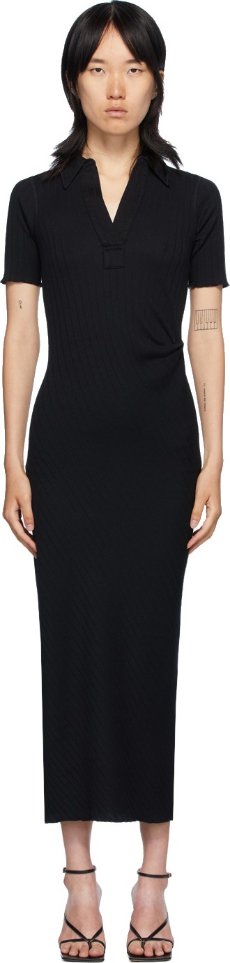 Helmut Lang Black Polo Dress