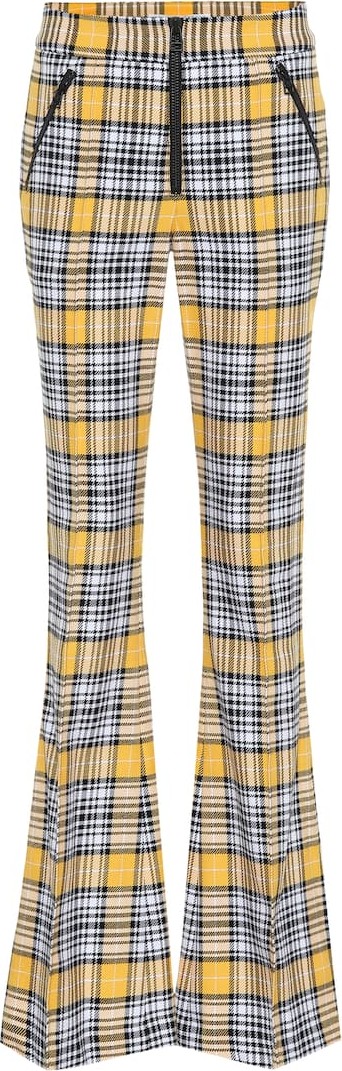 Veronica Beard Fraser plaid flared pants