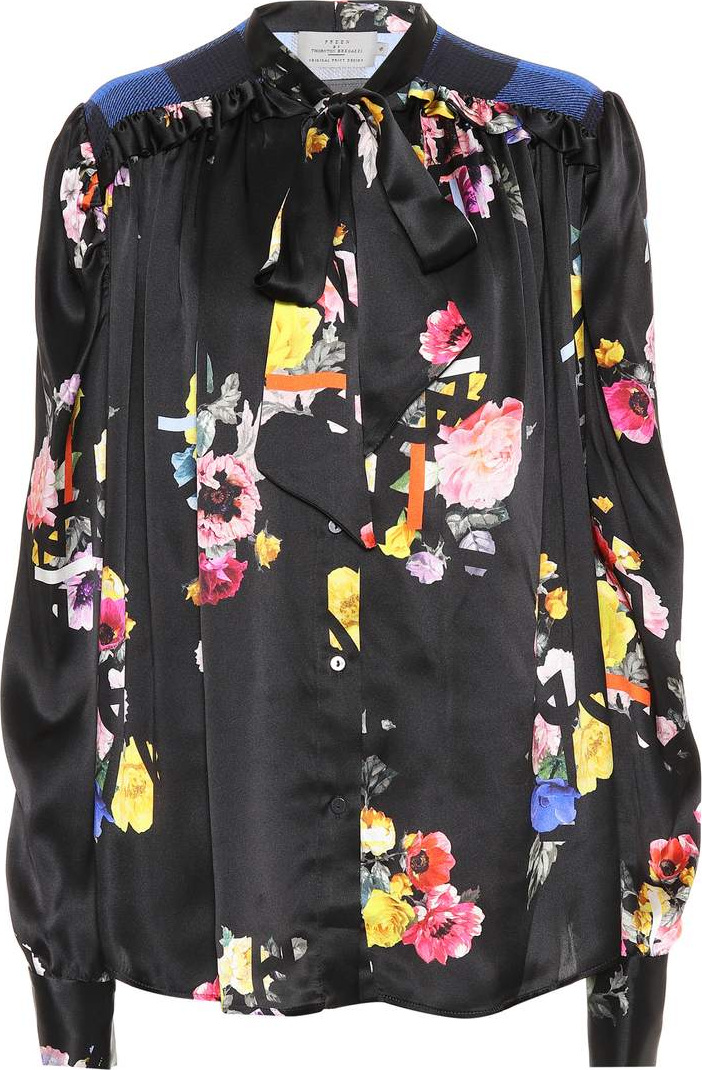 Preen Evan floral silk blouse