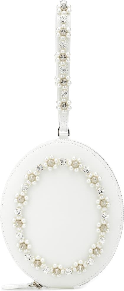 Simone Rocha Embellished leather clutch