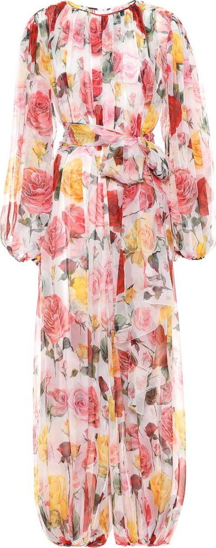 Dolce & Gabbana Floral-printed silk jumpsuit