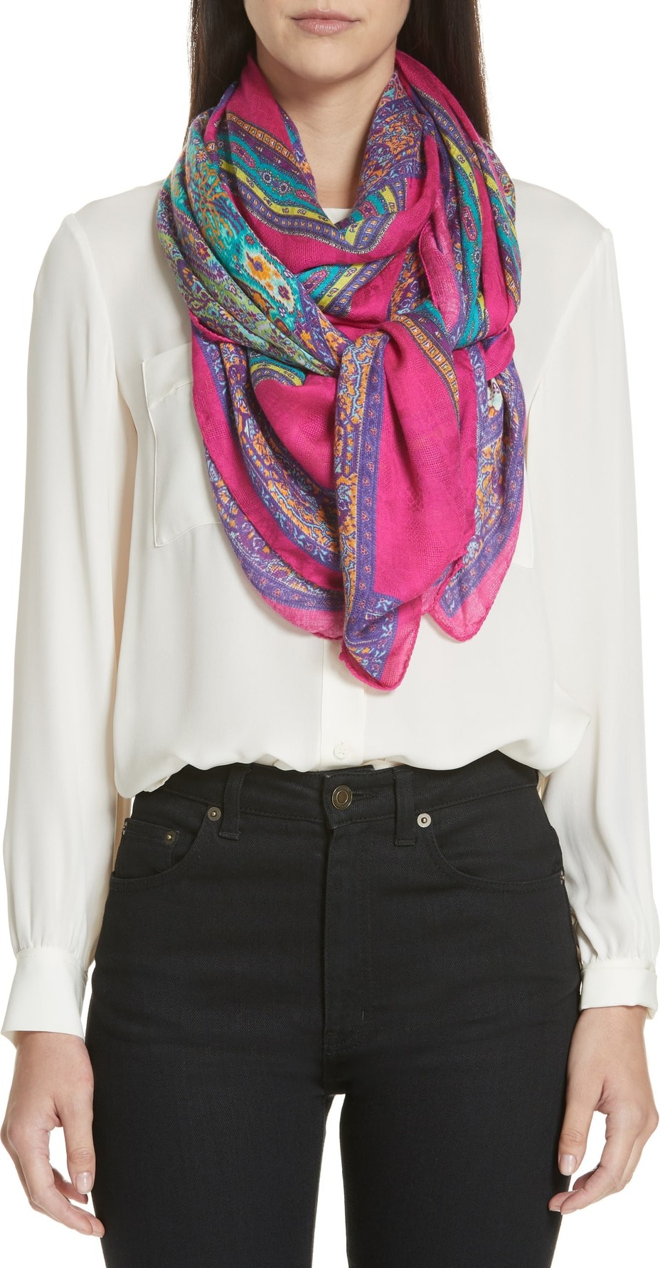 Etro Paisley Modal & Cashmere Scarf