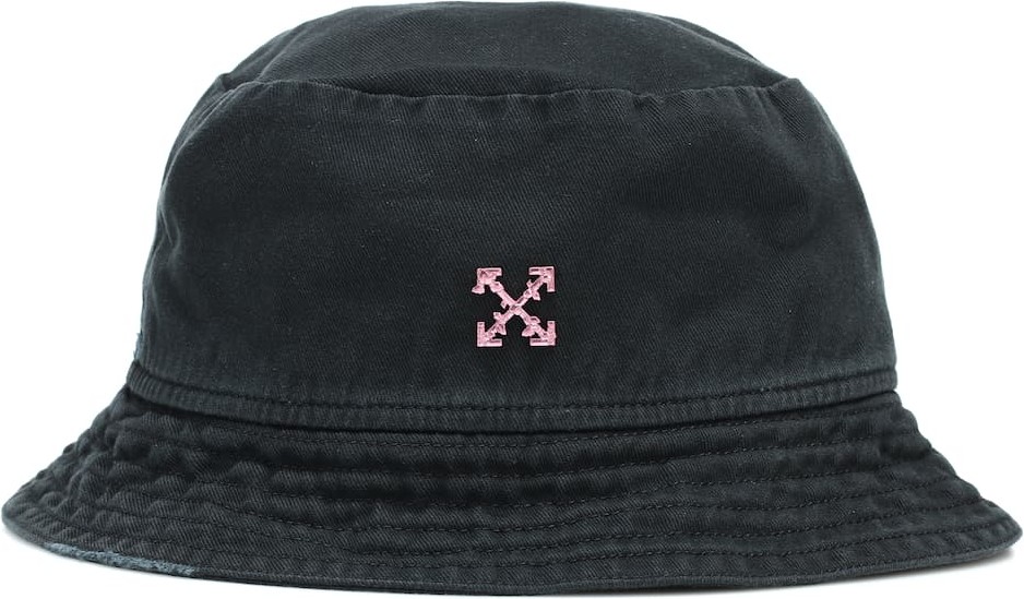 Off White Logo cotton twill bucket hat