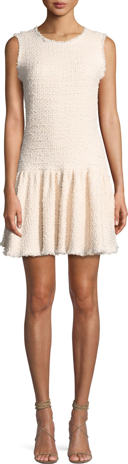 Rebecca Taylor Sleeveless Tweed Mini Dress