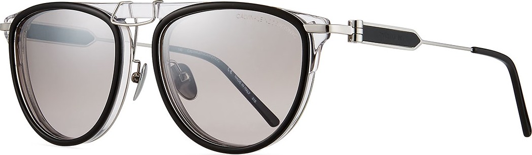 Calvin Klein 205W39NYC Acetate & Metal Aviator Sunglasses