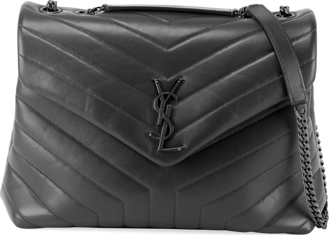 Saint Laurent Loulou Medium YSL Monogram Matelasse Calfskin Shoulder Bag