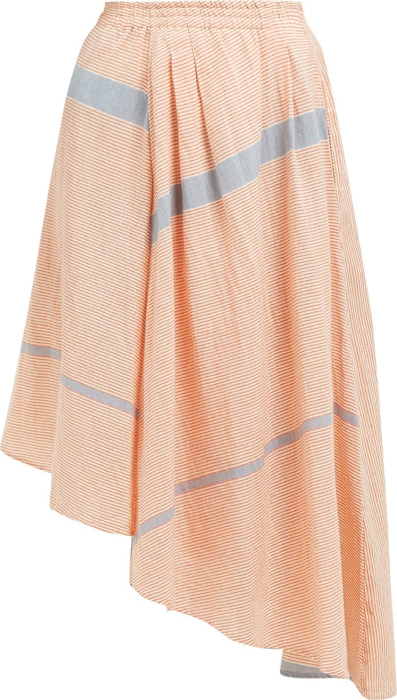 APIECE APART Turkanna striped handkerchief hem cotton skirt