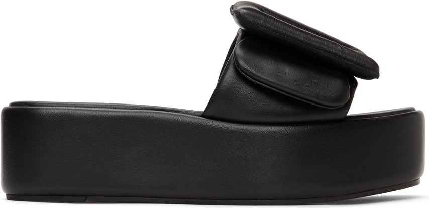 BOYY Black Puffy Platform Sandals