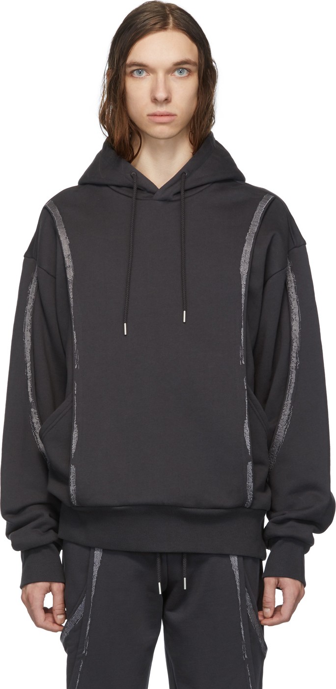 Feng Chen Wang Grey Layered Hoodie