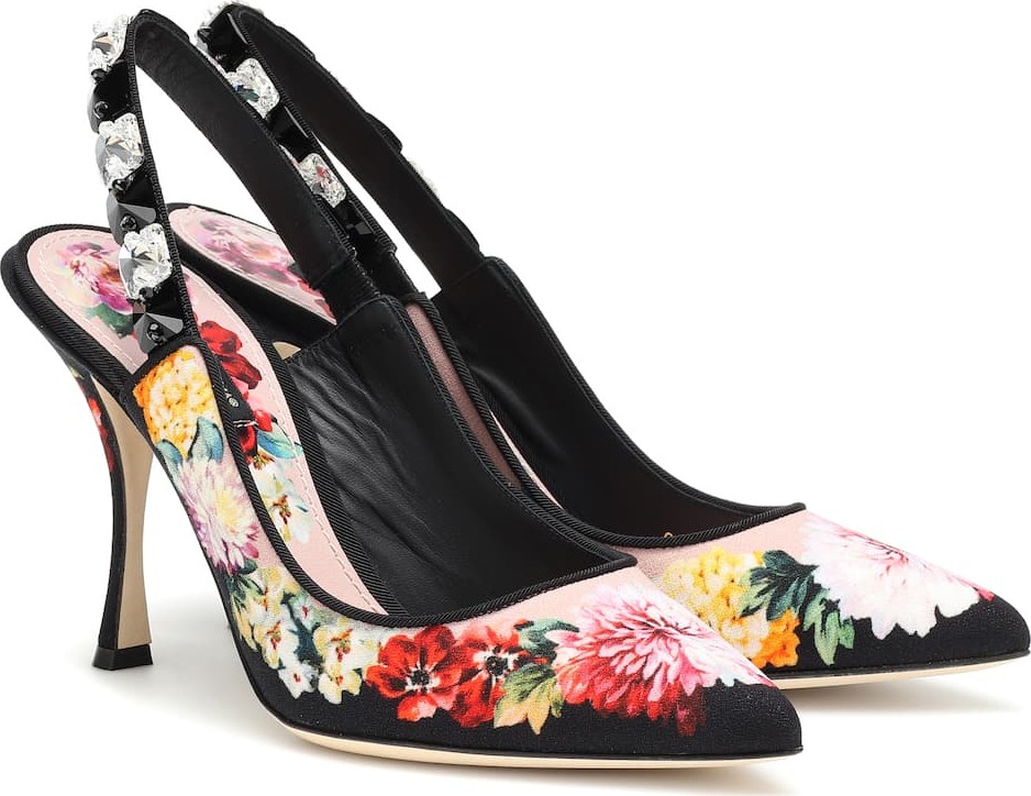 Dolce & Gabbana Floral slingback pumps