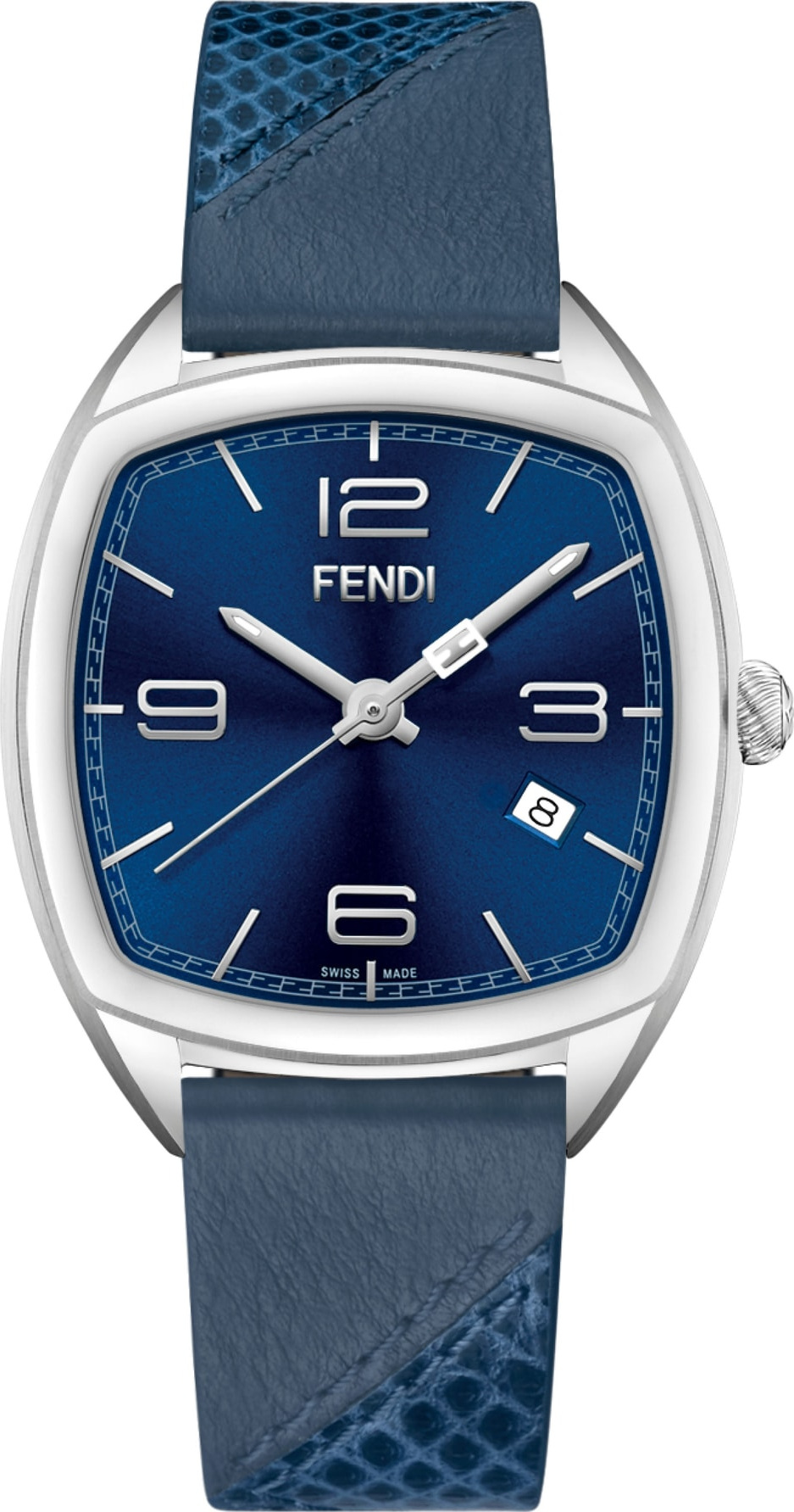 Fendi Momento Leather Strap Watch, 39mm