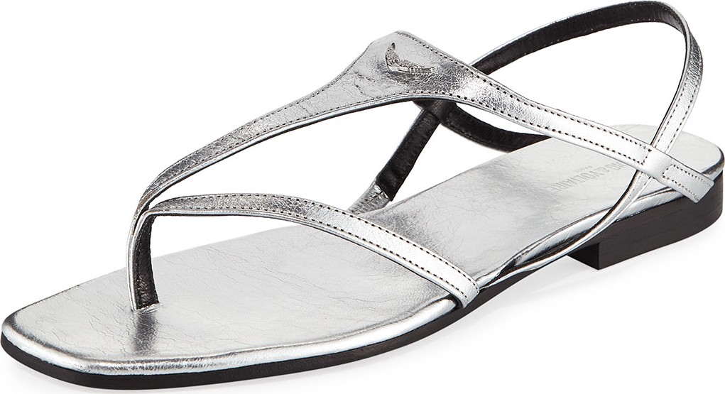 Zadig & Voltaire Dillon Metallic Leather Sandals