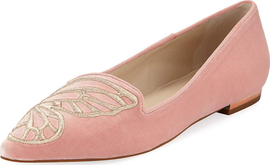 Sophia Webster Bibi Butterfly Velvet Flat