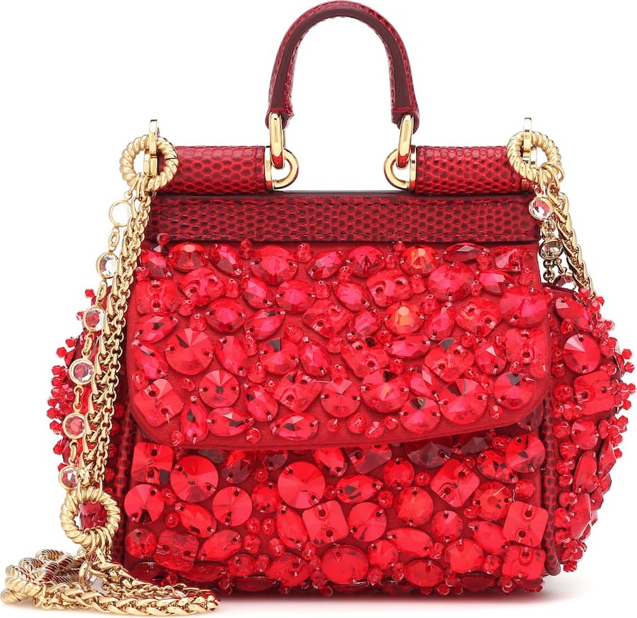 Dolce & Gabbana Micro Sicily embellished shoulder bag