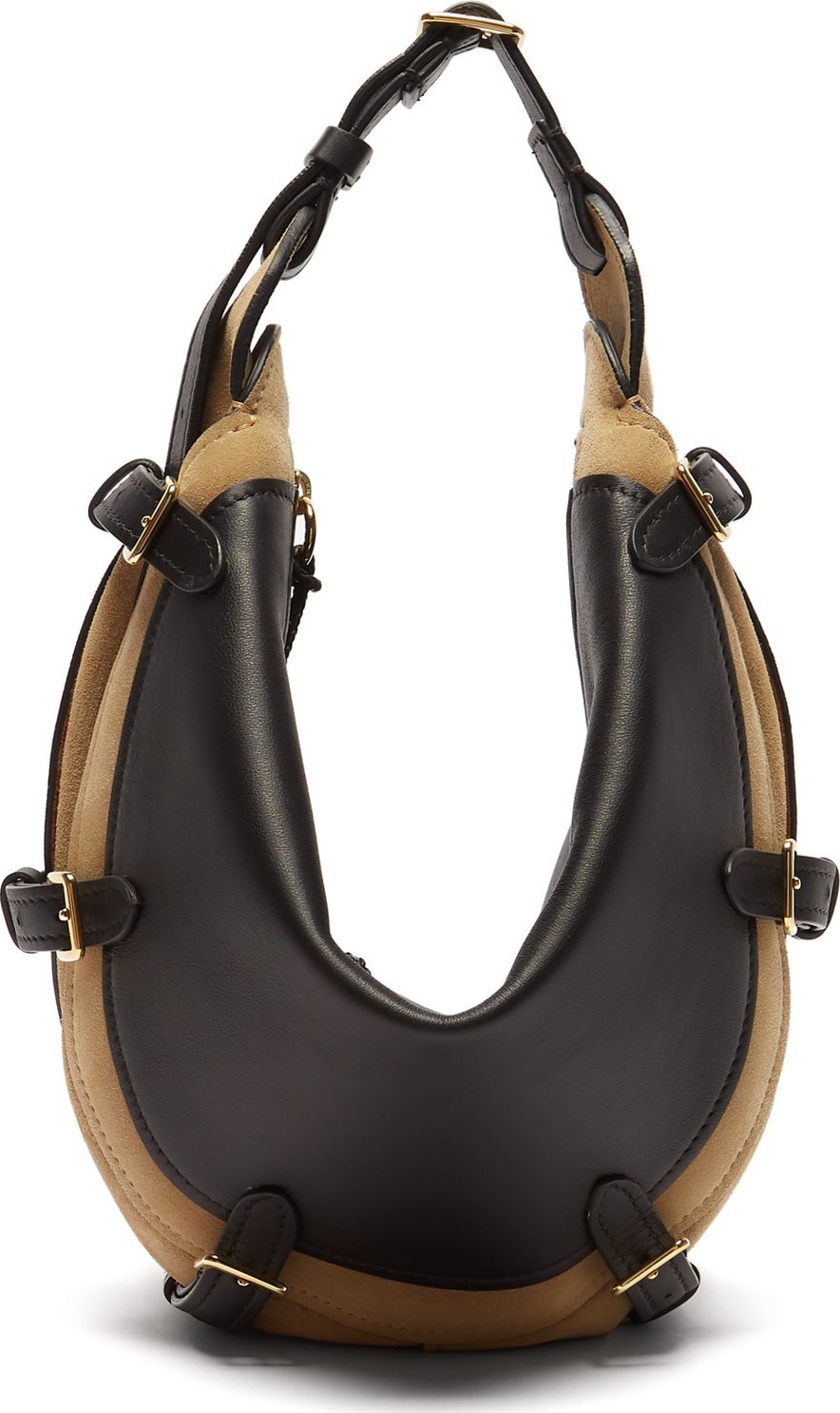Altuzarra Play small buckled leather and suede bag