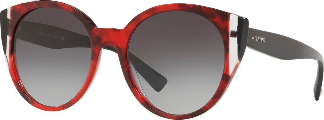 Valentino Two-Tone Acetate Round Sunglasses