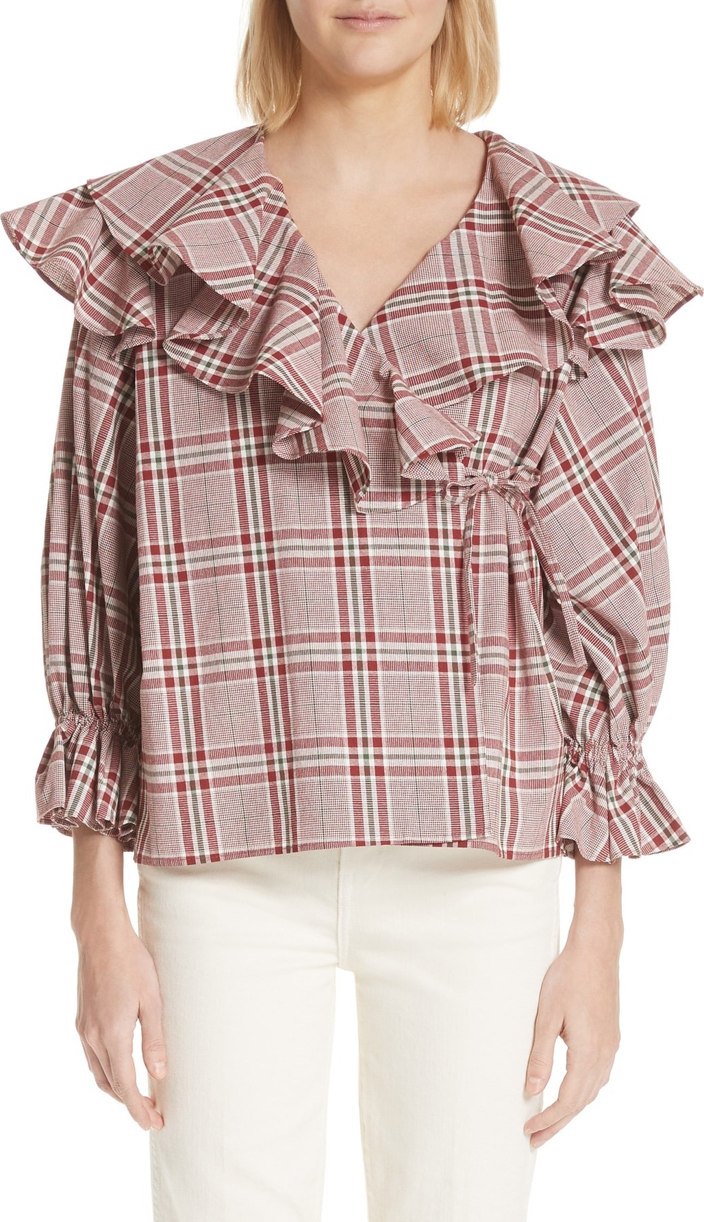 Rejina Pyo Camila Ruffle Wrap Blouse