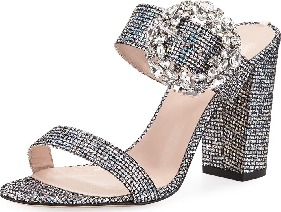SJP by Sarah Jessica Parker Celia Embellished Sparkle Slide Sandals