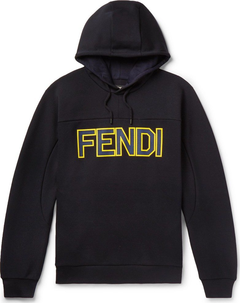 Fendi Logo-Print Cotton-Blend Hoodie