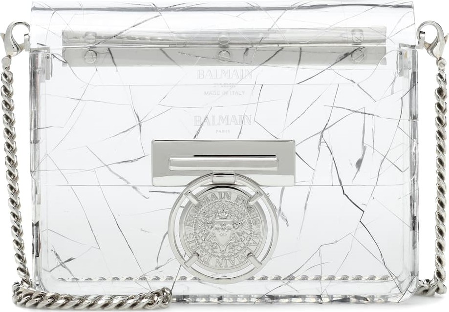 Balmain Bbox plexi clutch