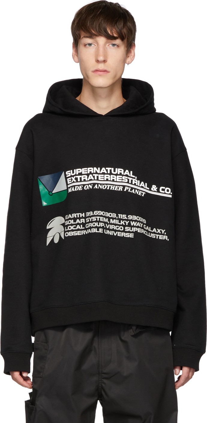 Xander Zhou Black 'Supernatural Extraterrestrial' Hoodie