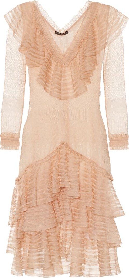 Alexander McQueen Ruffled silk minidress
