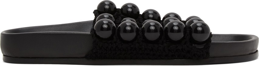 Jil Sander Black Ball Slides