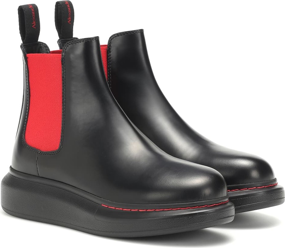 Alexander McQueen Leather Chelsea ankle boots